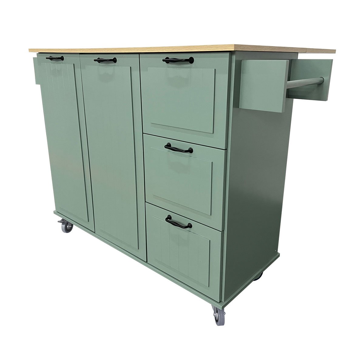 Ilha de cozinha DOMUS verde extens&iacute;vel