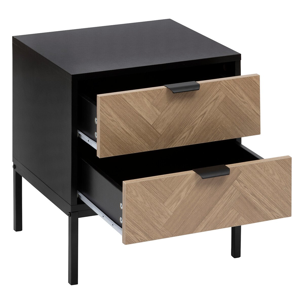 Mesa de cabeceira CHEVRONS preta