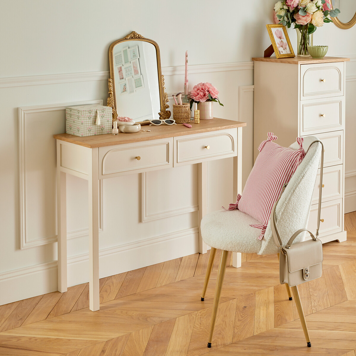 Almofada FLEUR DE ROSE rosa 40x40cm