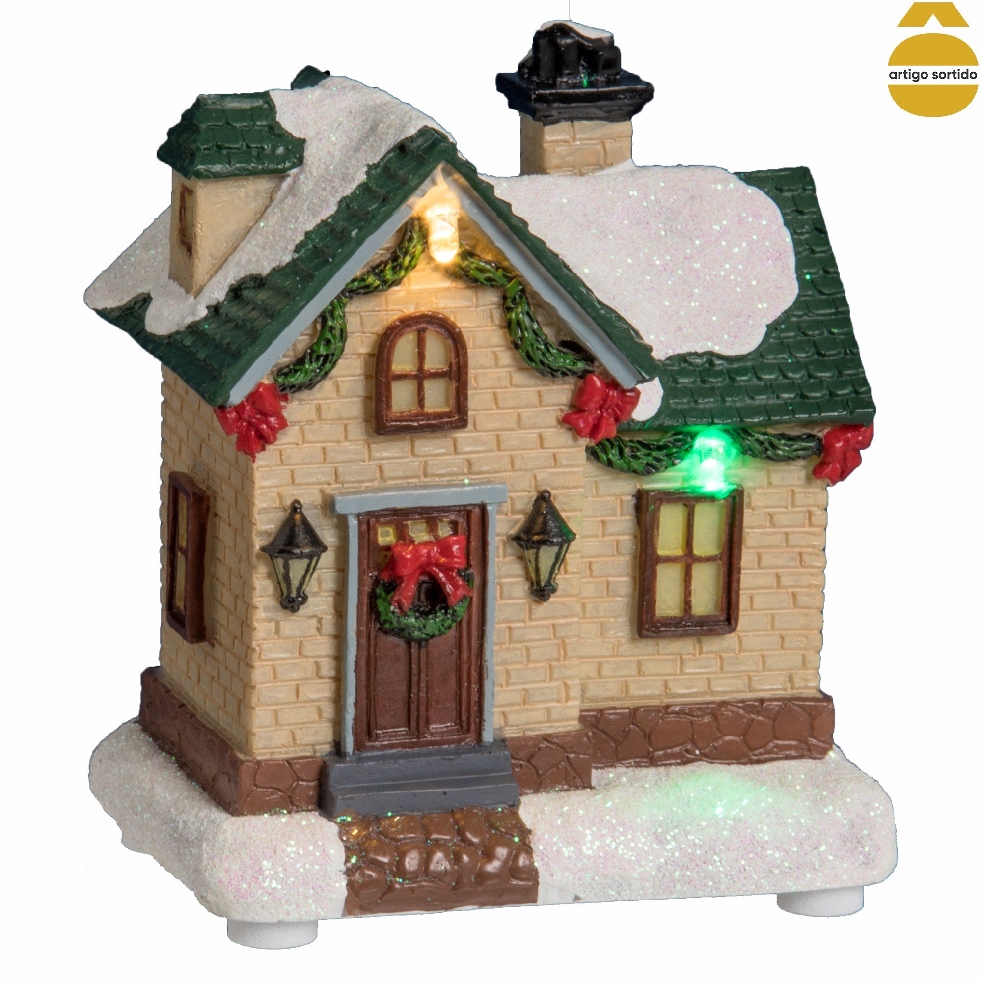 Mini aldeia loja decorativa luminosa