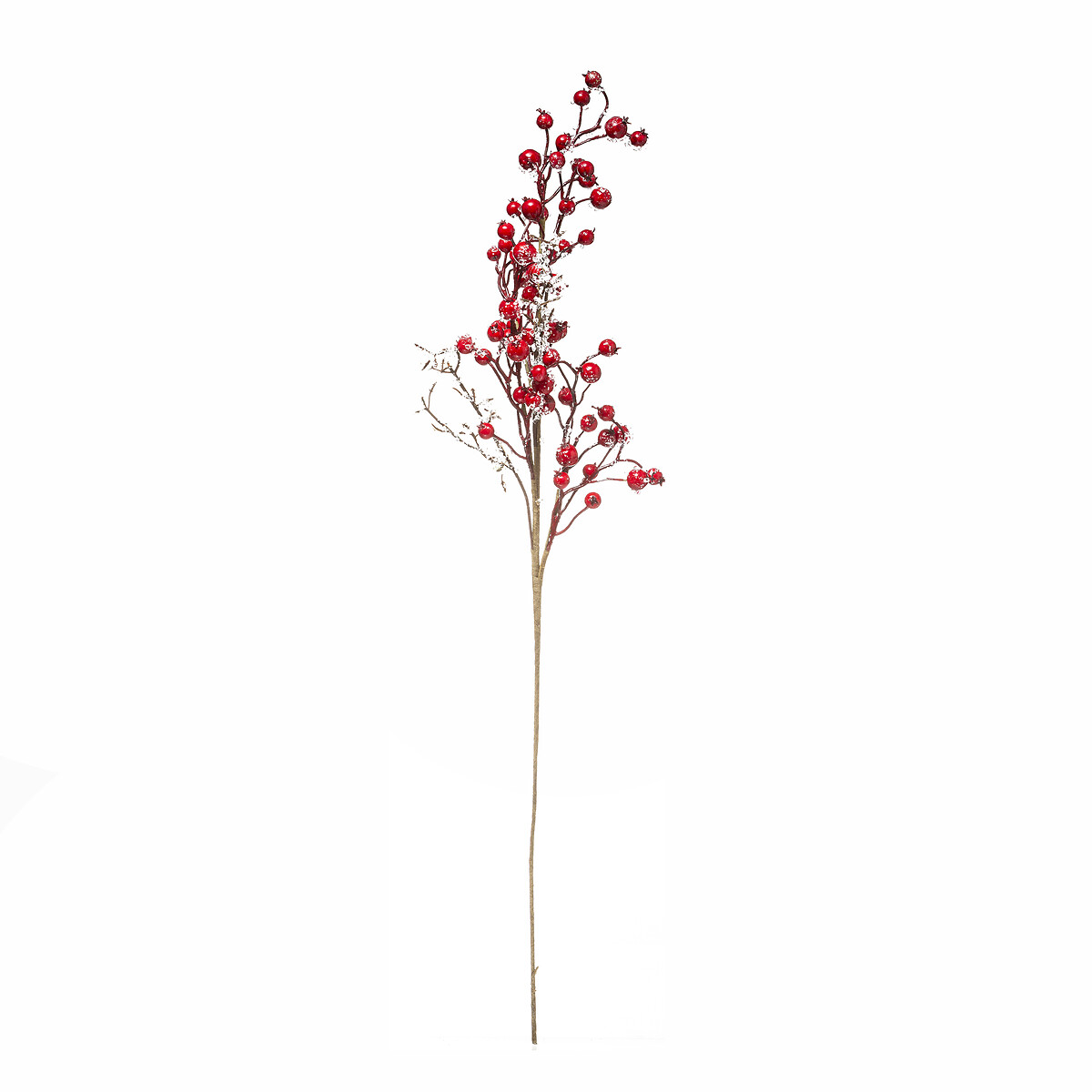 Haste com bagas vermelhas 73cm,  Haste com bagas vermelhas 73cm