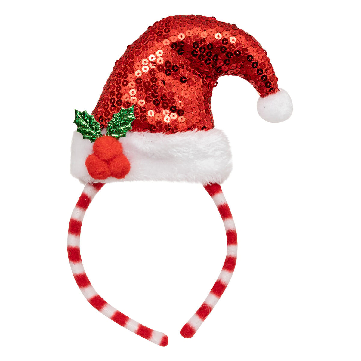 Bandolete com gorro Pai Natal com lantejoulas