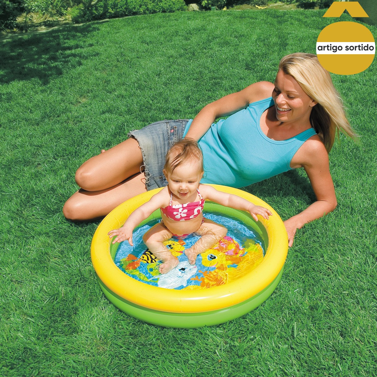 Piscina com 2 anéis para bebé