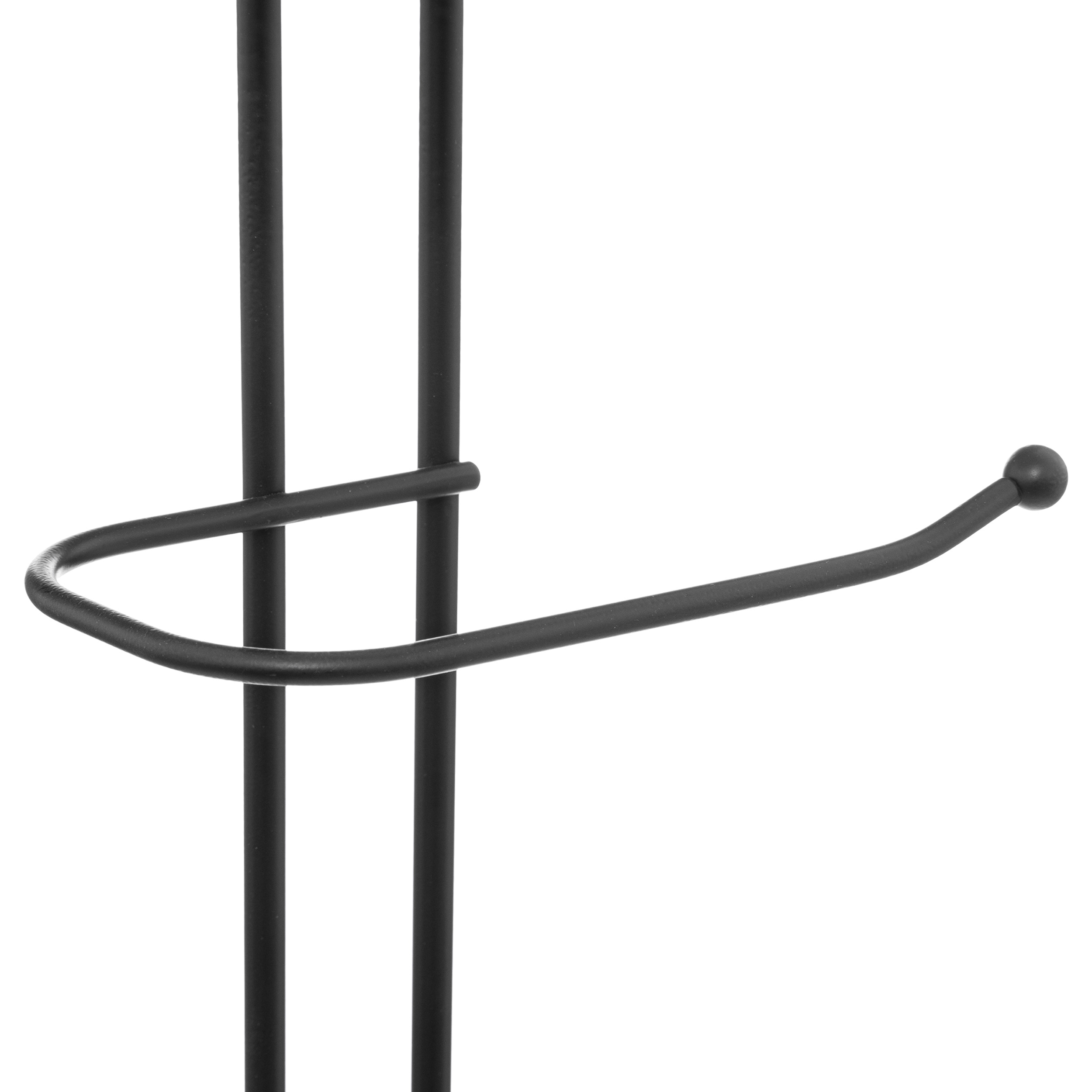 Suporte porta rolos wc preto em metal