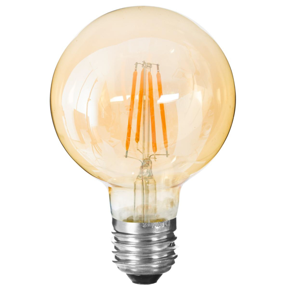 L&acirc;mpada Vintage Ambar Globo Led G95 4W E27 