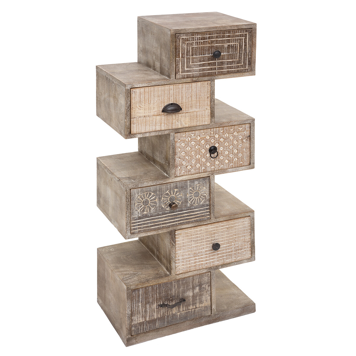 C&oacute;moda com 6 gavetas AJAY bege 122cm