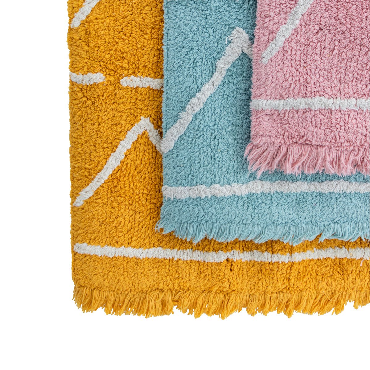 Tapete PATY ocre e branco 120x160cm