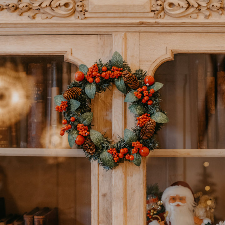 Coroa natal&iacute;cia decorada 36cm