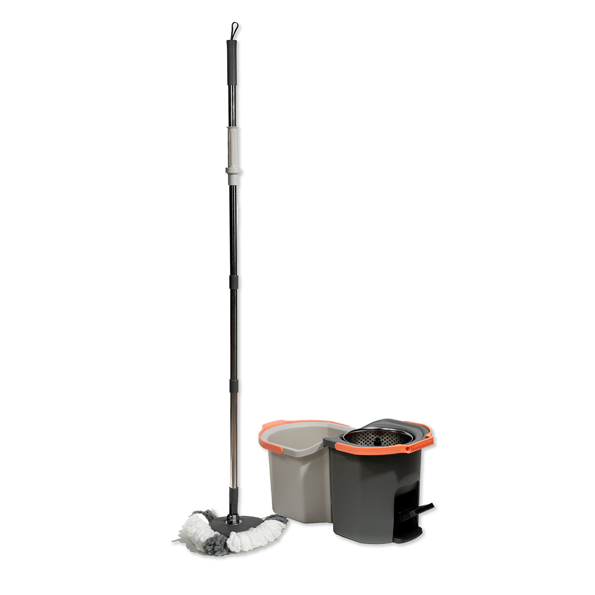 Sistema balde duplo com pedal e esfregona girat&oacute;ria 28l