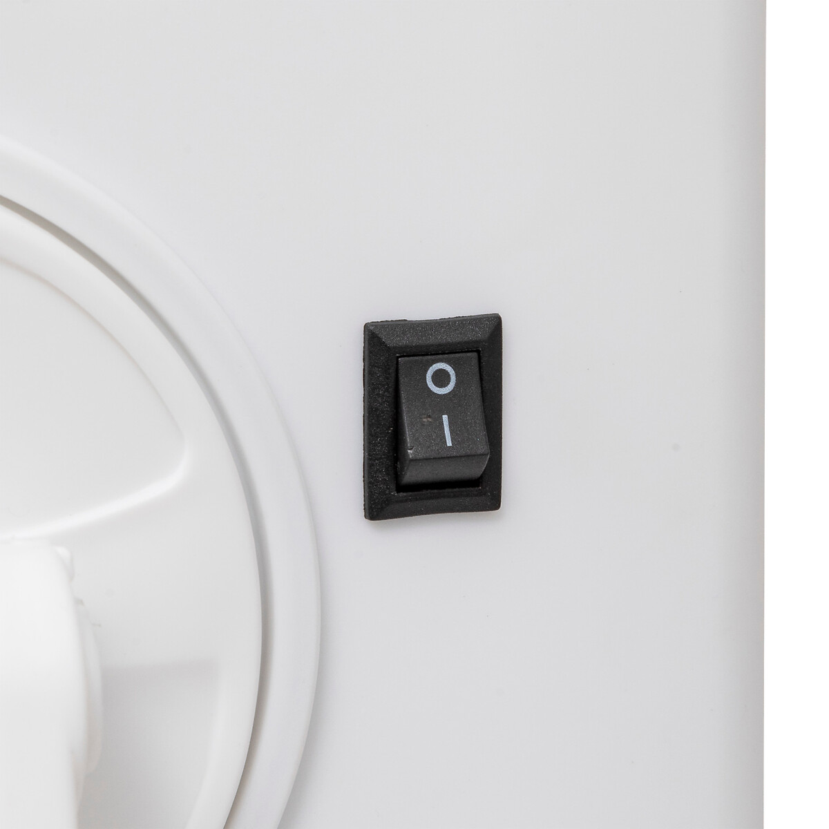 Espelho wc led em plástico branco 26cm