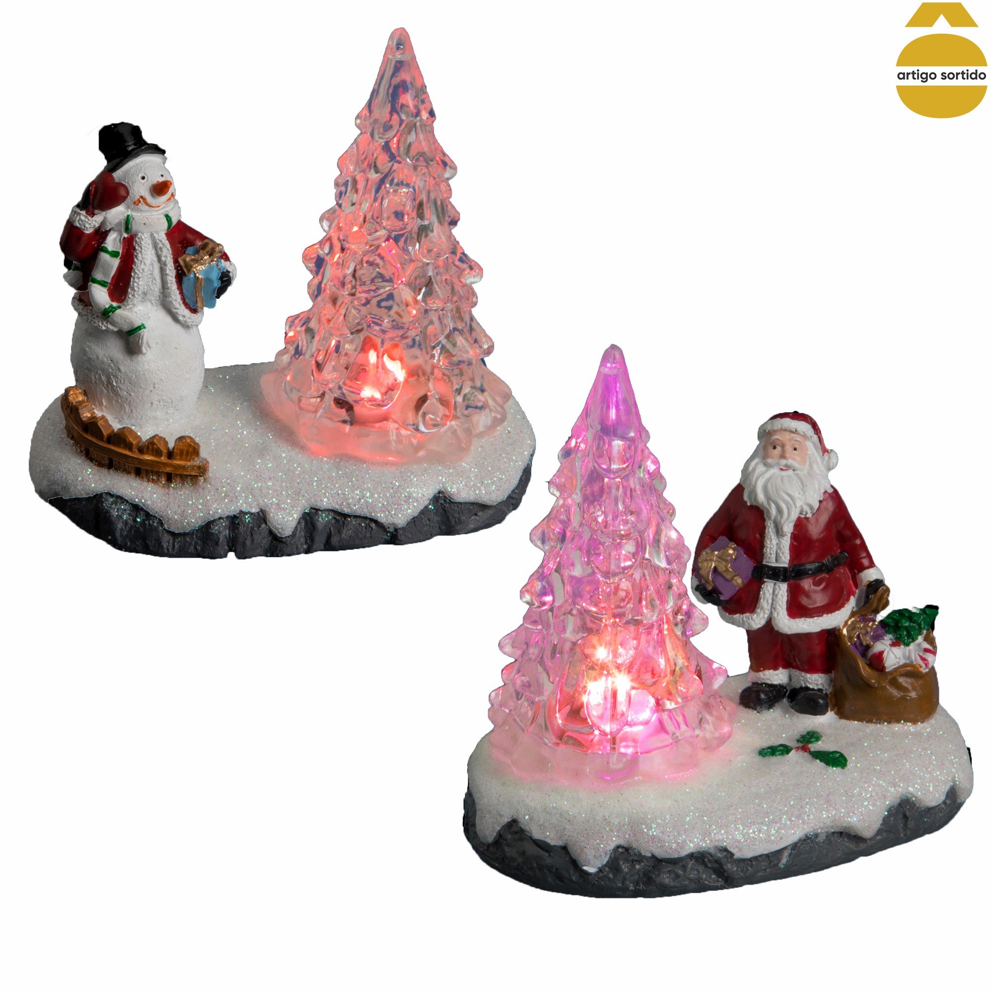 Mini cenário com árvore luminosa