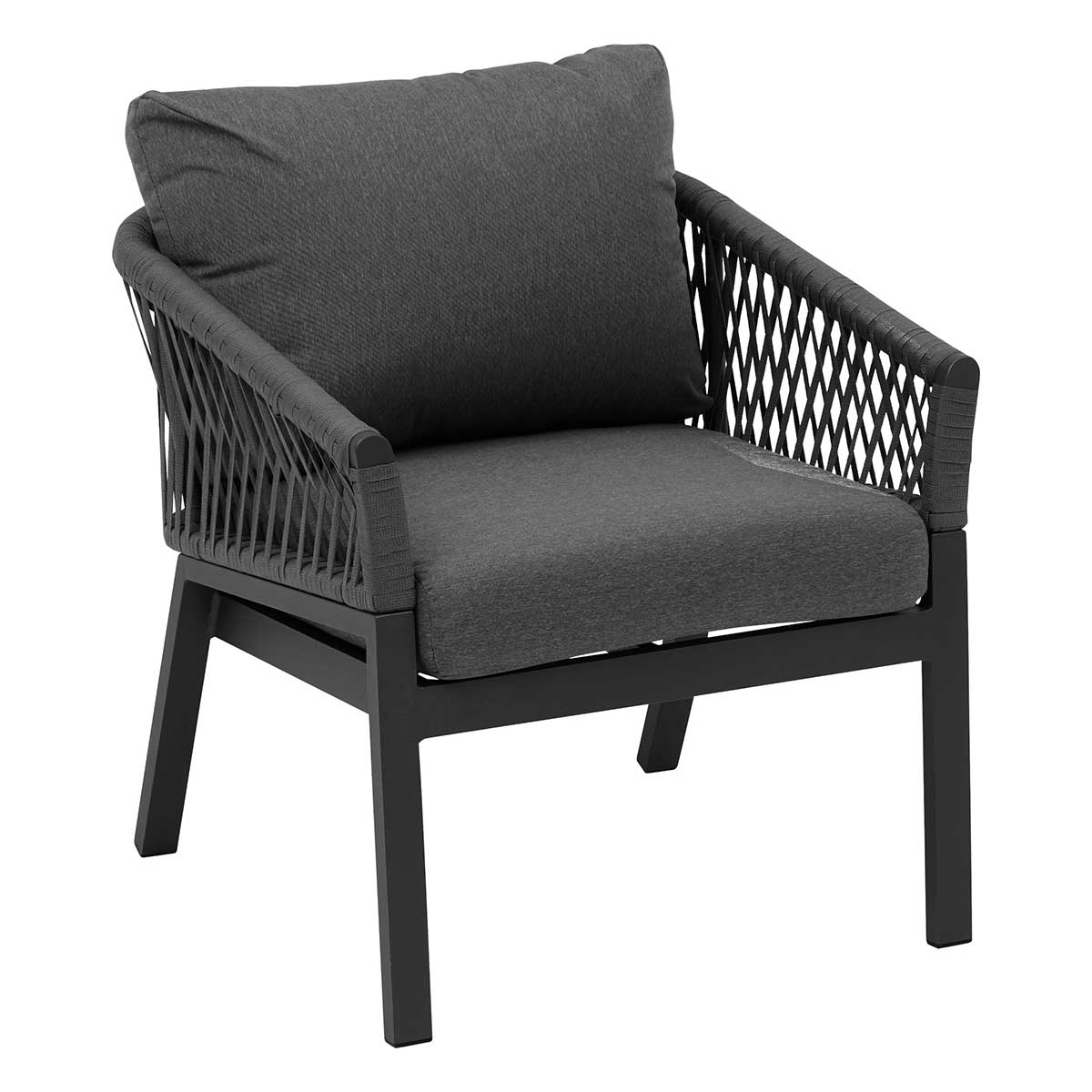 Conjunto de jardim ORIENGO cinza escuro