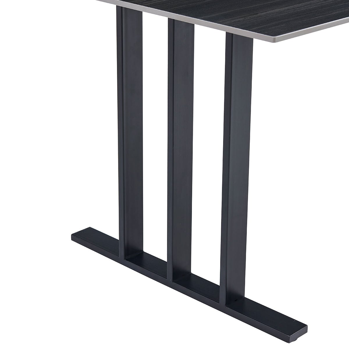 Mesa de jantar PISA preta com tampo de cer&acirc;mica