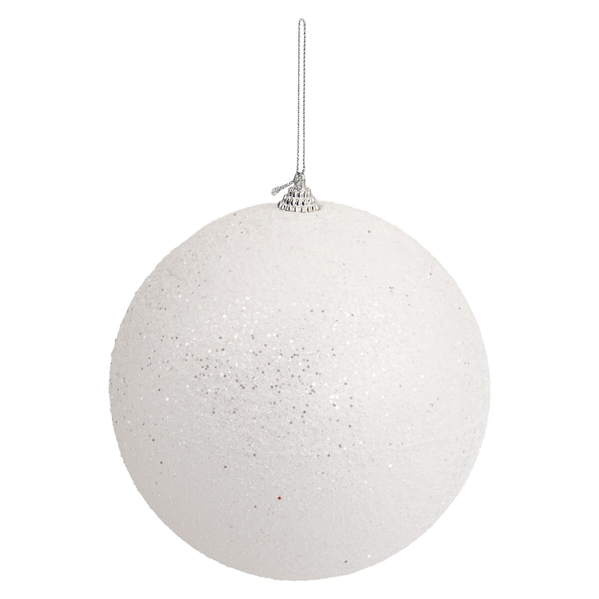 Bola de natal maxi branco 15cm