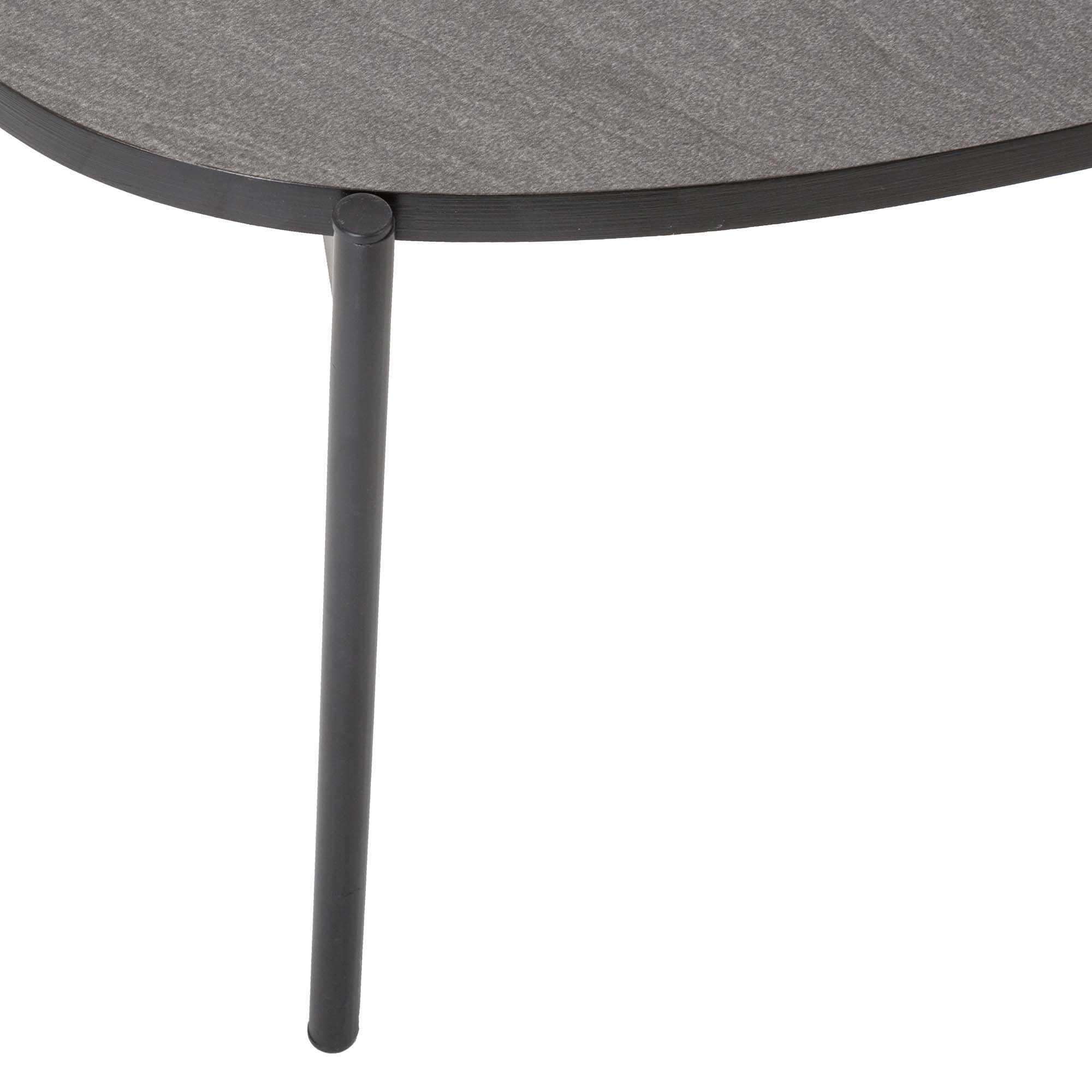 Mesa De Apoio Cinza Escuro E Metal Stone 