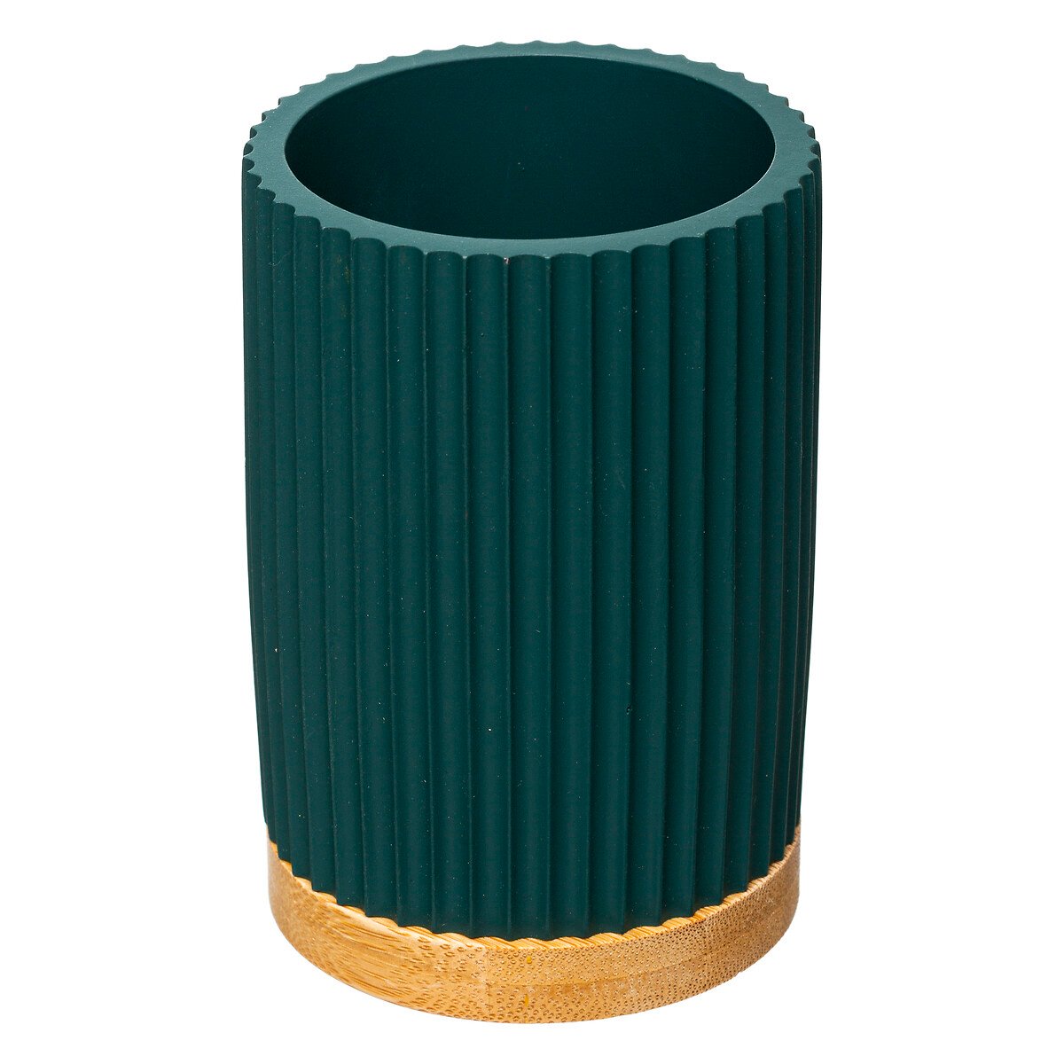 Copo wc NATUREO azul petróleo com base em bambu