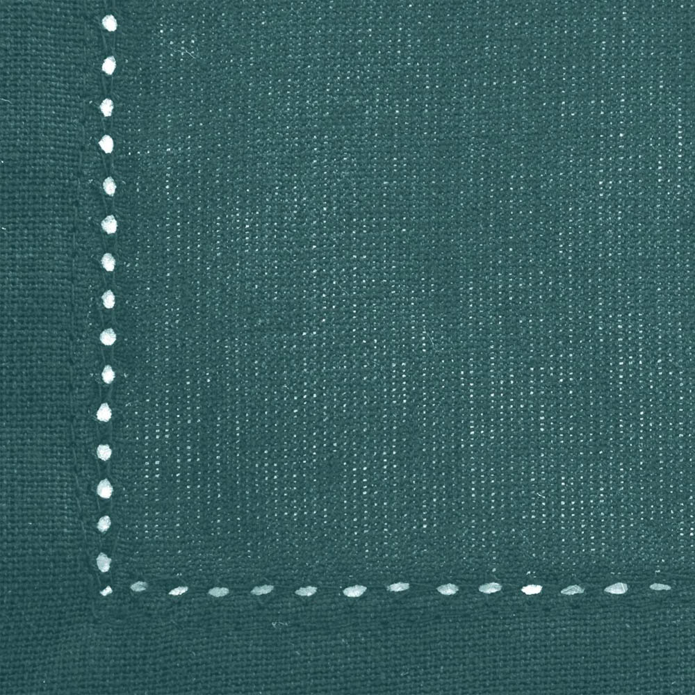 Conjunto de 4 guardanapos CHAMBRAY verde esmeralda em algodão