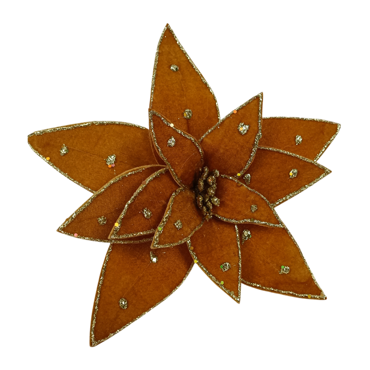 Flor poins&eacute;tia veludo 32cm