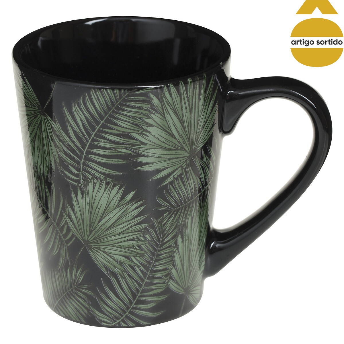 Caneca de cer&acirc;mica folhas JUNGLE 30cl