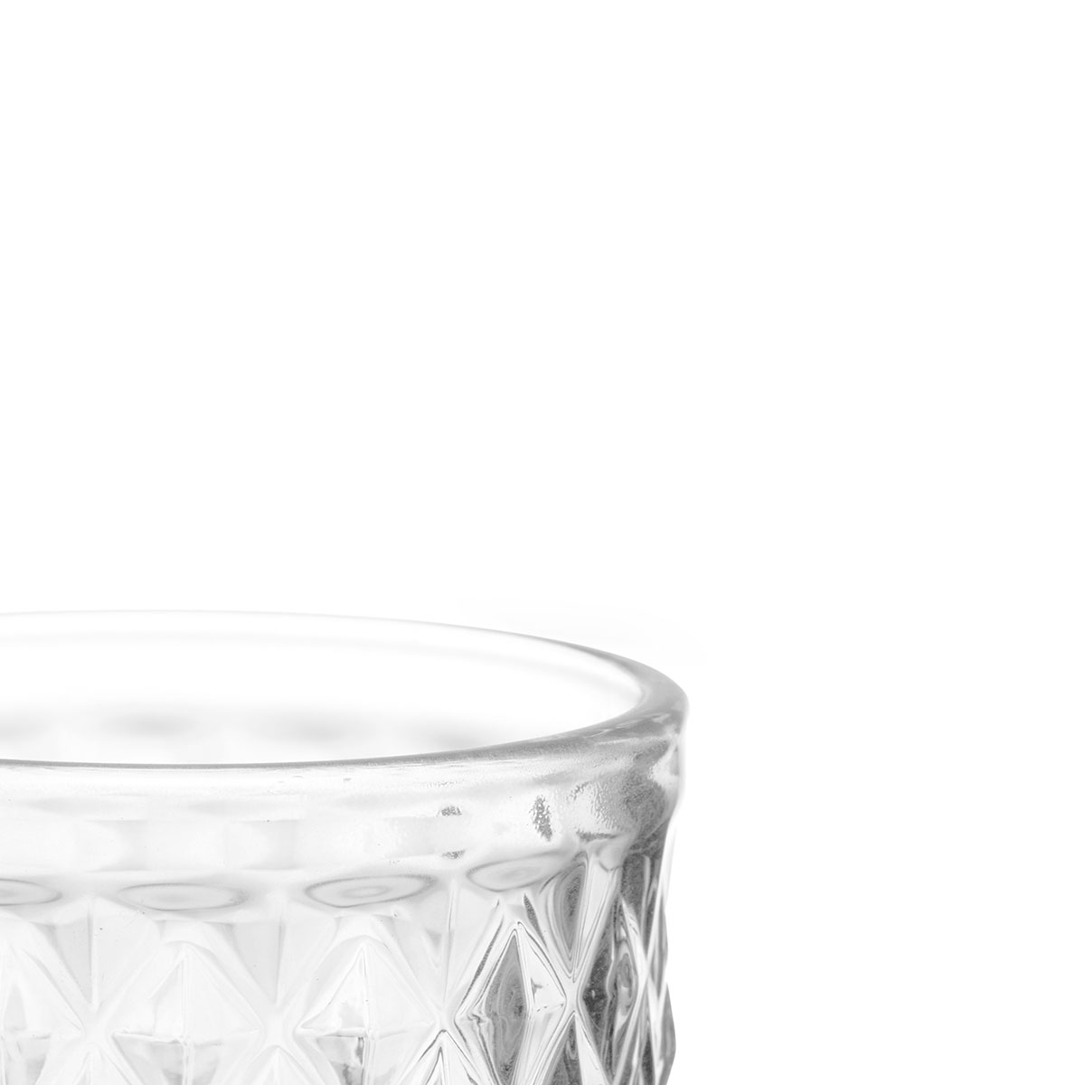 Copo de vinho DIAMANTE transparente com p&eacute; 22cl