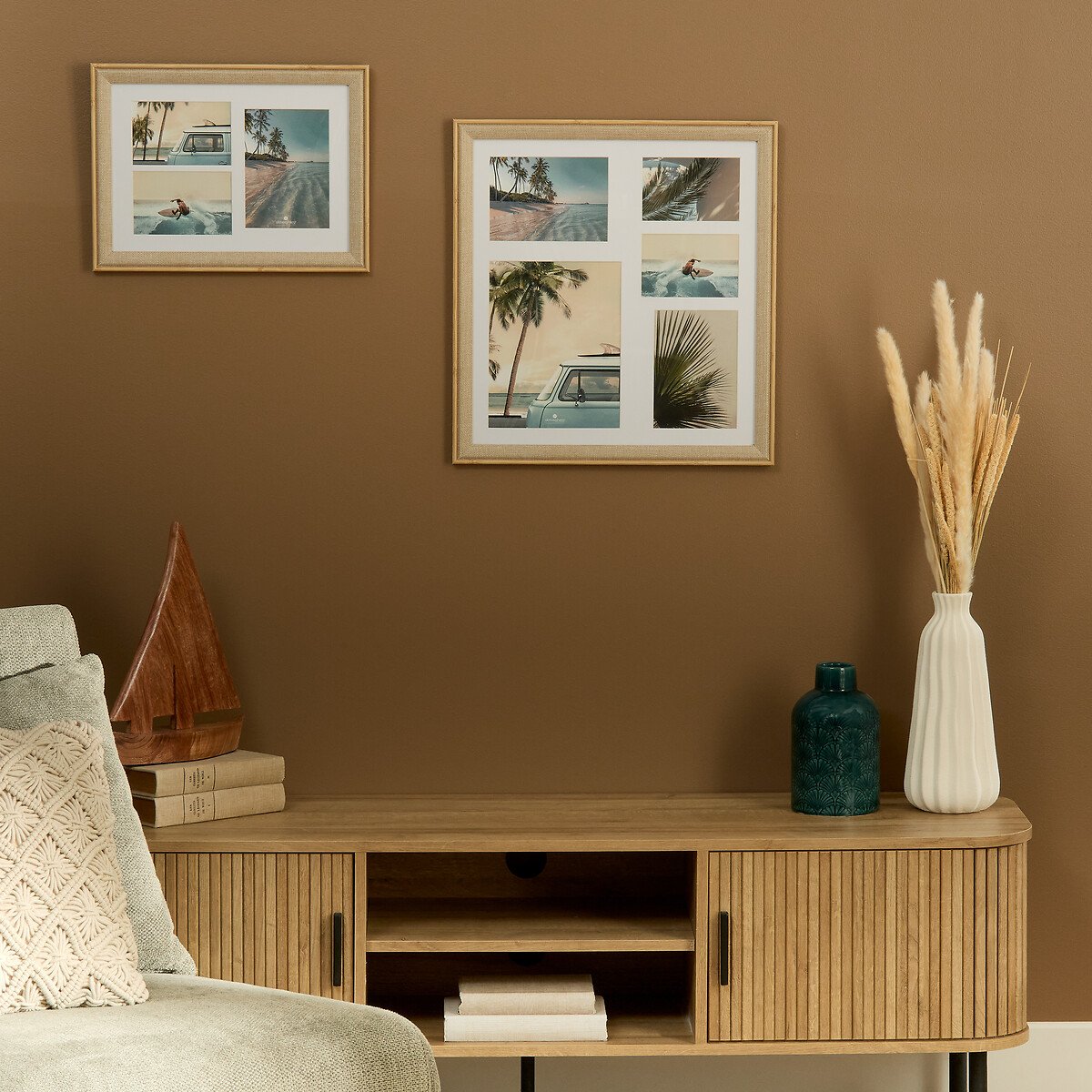 Multimoldura ZERA bege para 5 fotos