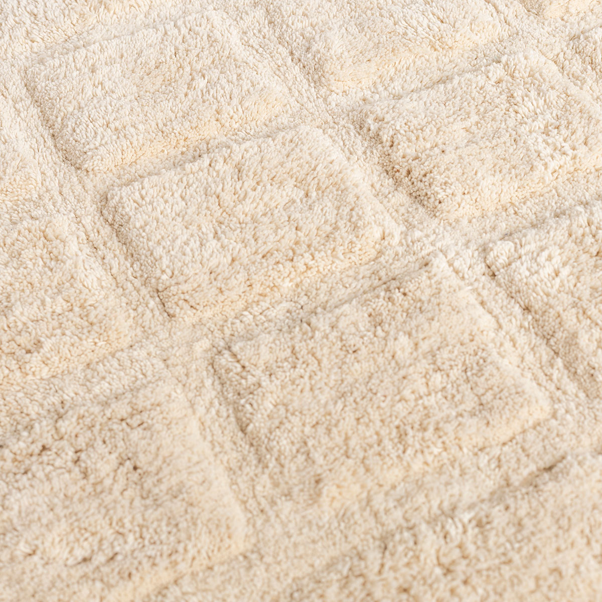 Tapete wc EVIE bege de algod&atilde;o 50x80cm