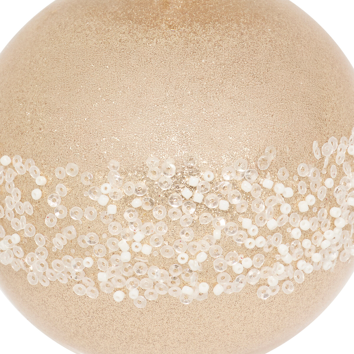 Bola de natal com mini pérolas 10cm