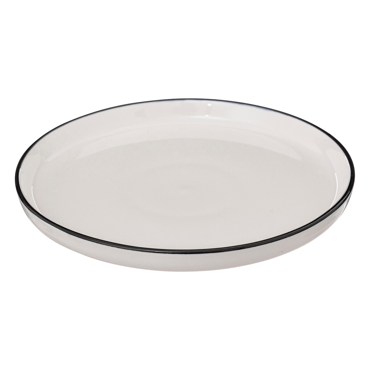 Prato de sobremesa ALIX branco em porcelana 20cm