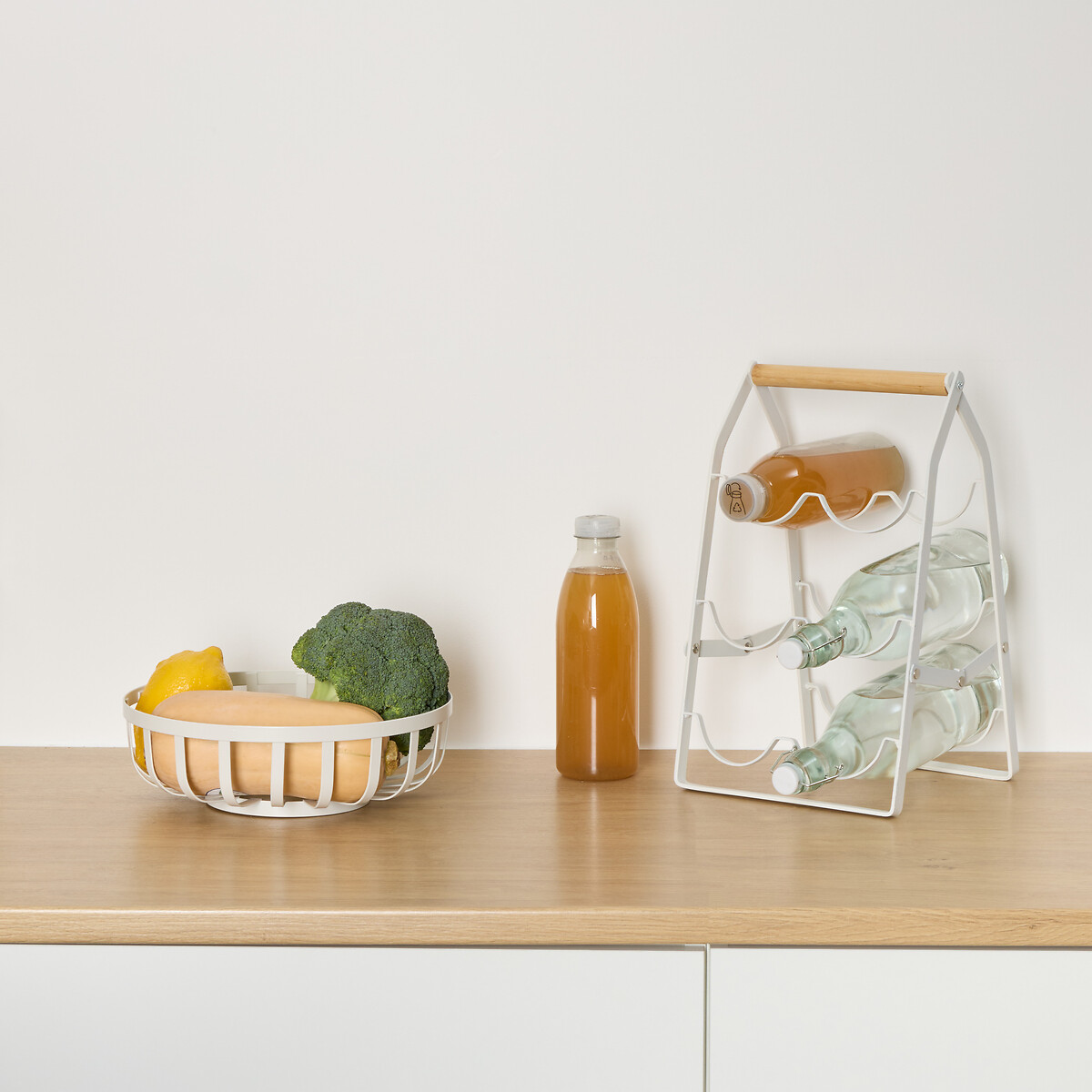 Garrafeira dobr&aacute;vel para 6 garrafas branco