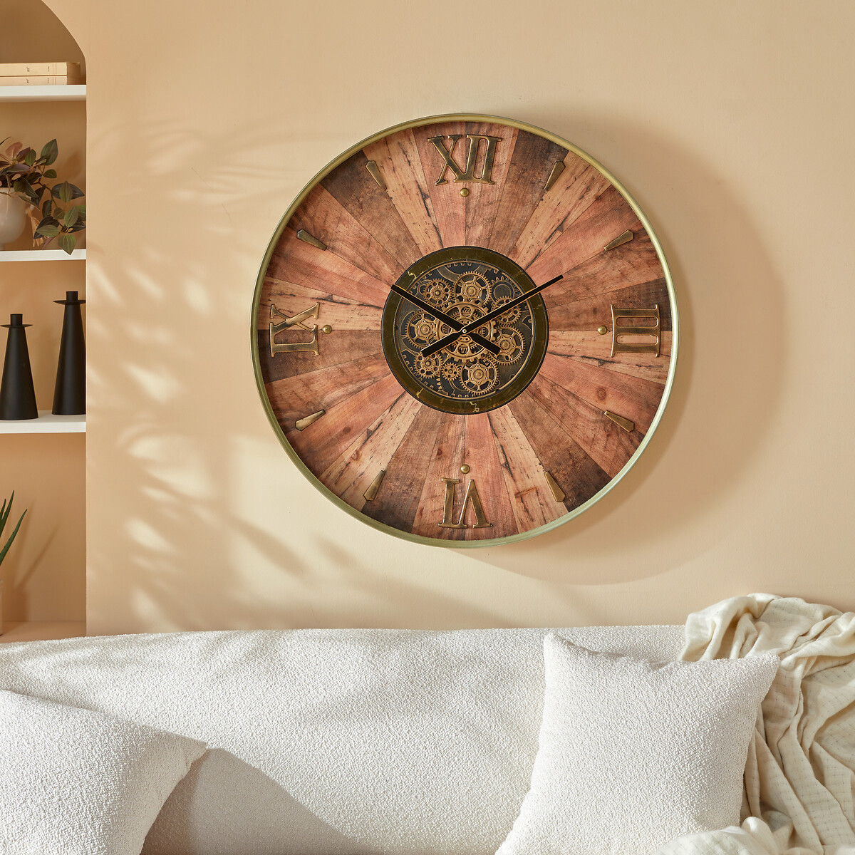 Rel&oacute;gio de parede KEANE em mdf 80cm