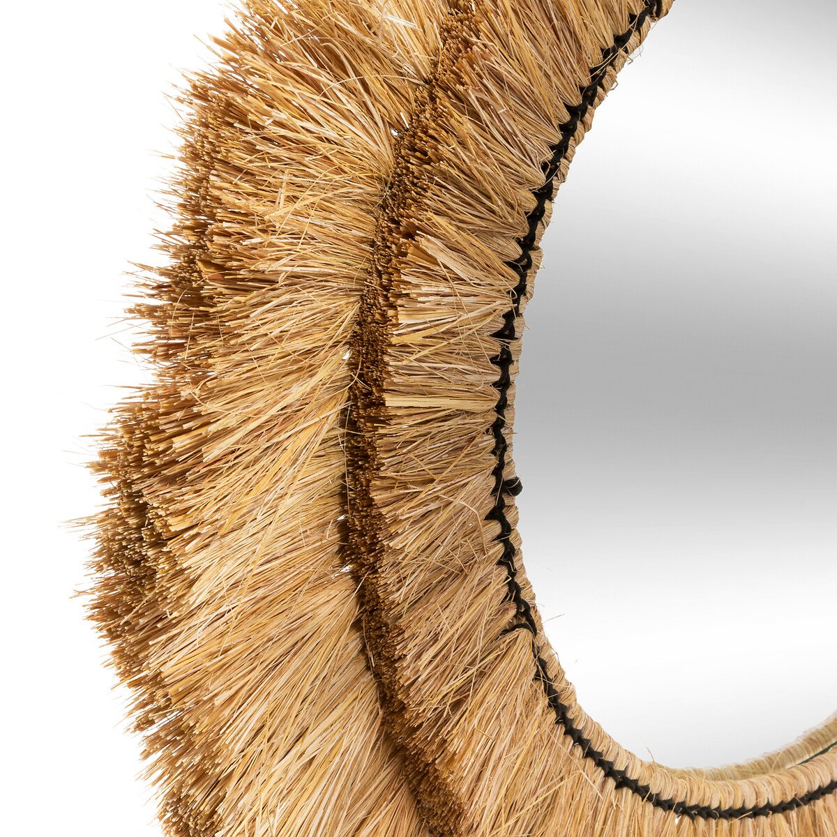 Espelho de parede SAFARI em r&aacute;fia 57cm