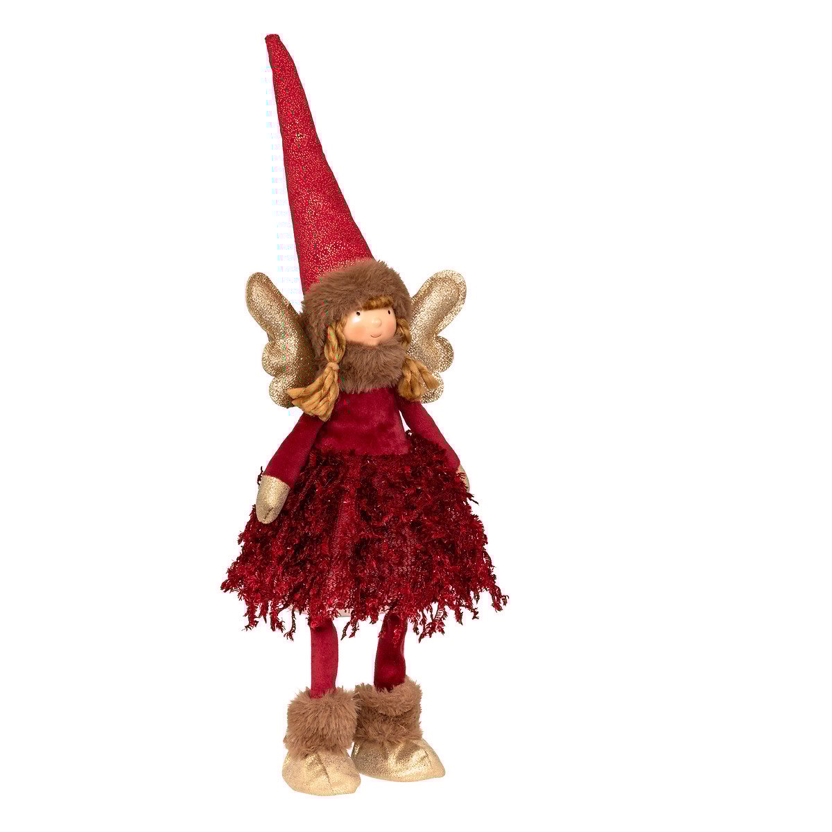 Figura de fada fifi com gorro bordeaux 50cm