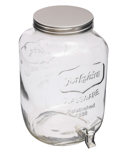 Frasco de vidro com torneira 8l