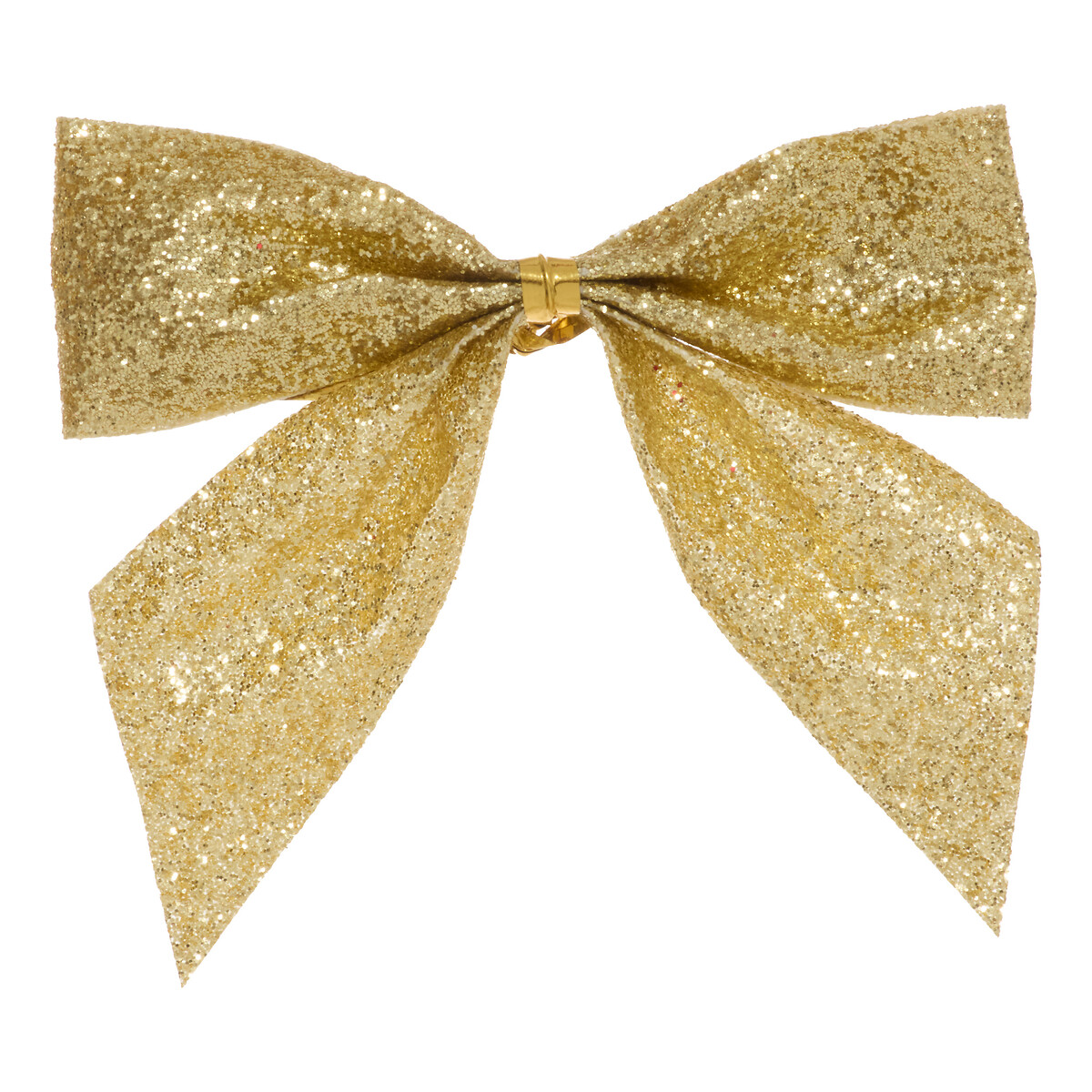 Conjunto de 10 la&ccedil;os com brilhantes dourado 6cm