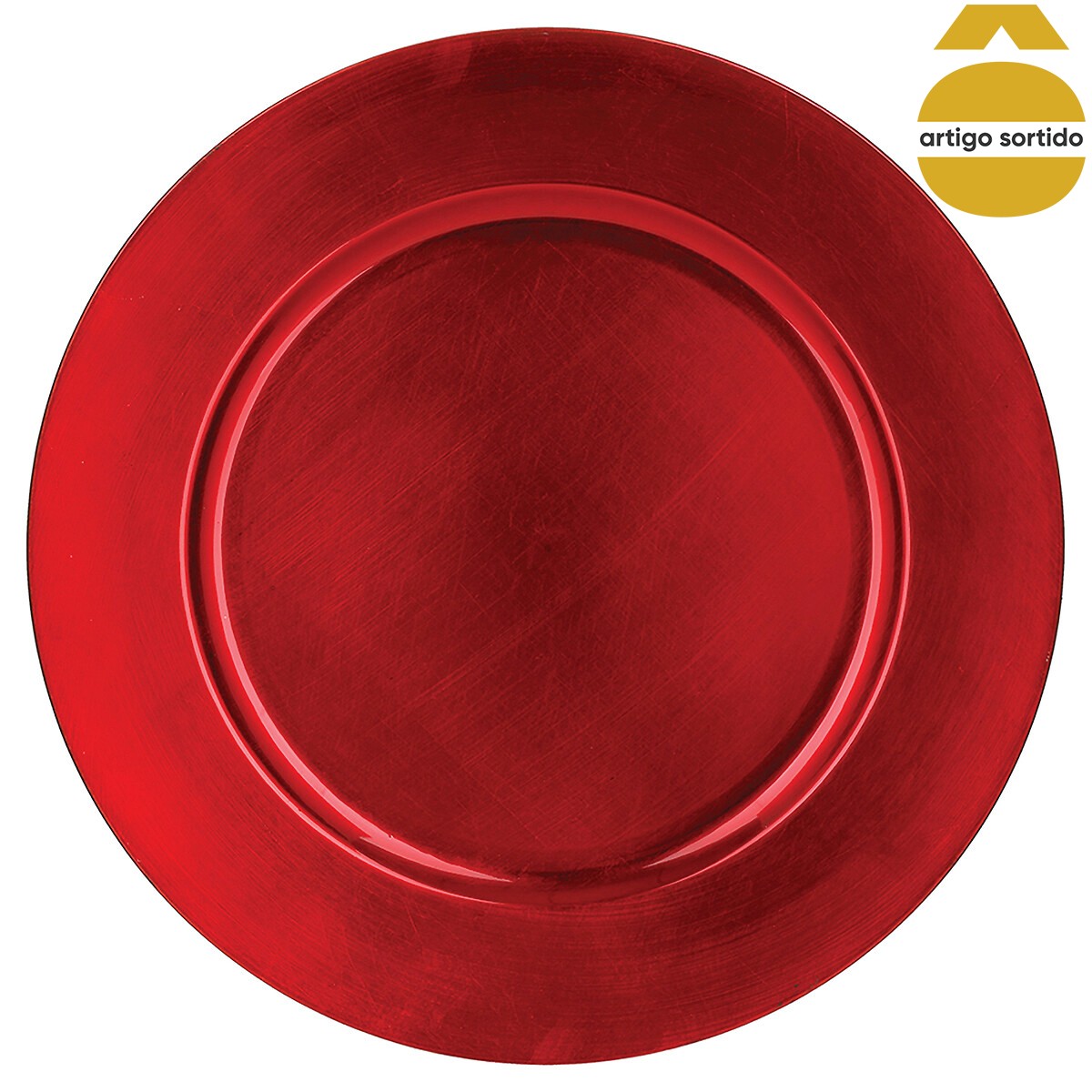 Prato marcador vermelho 33cm