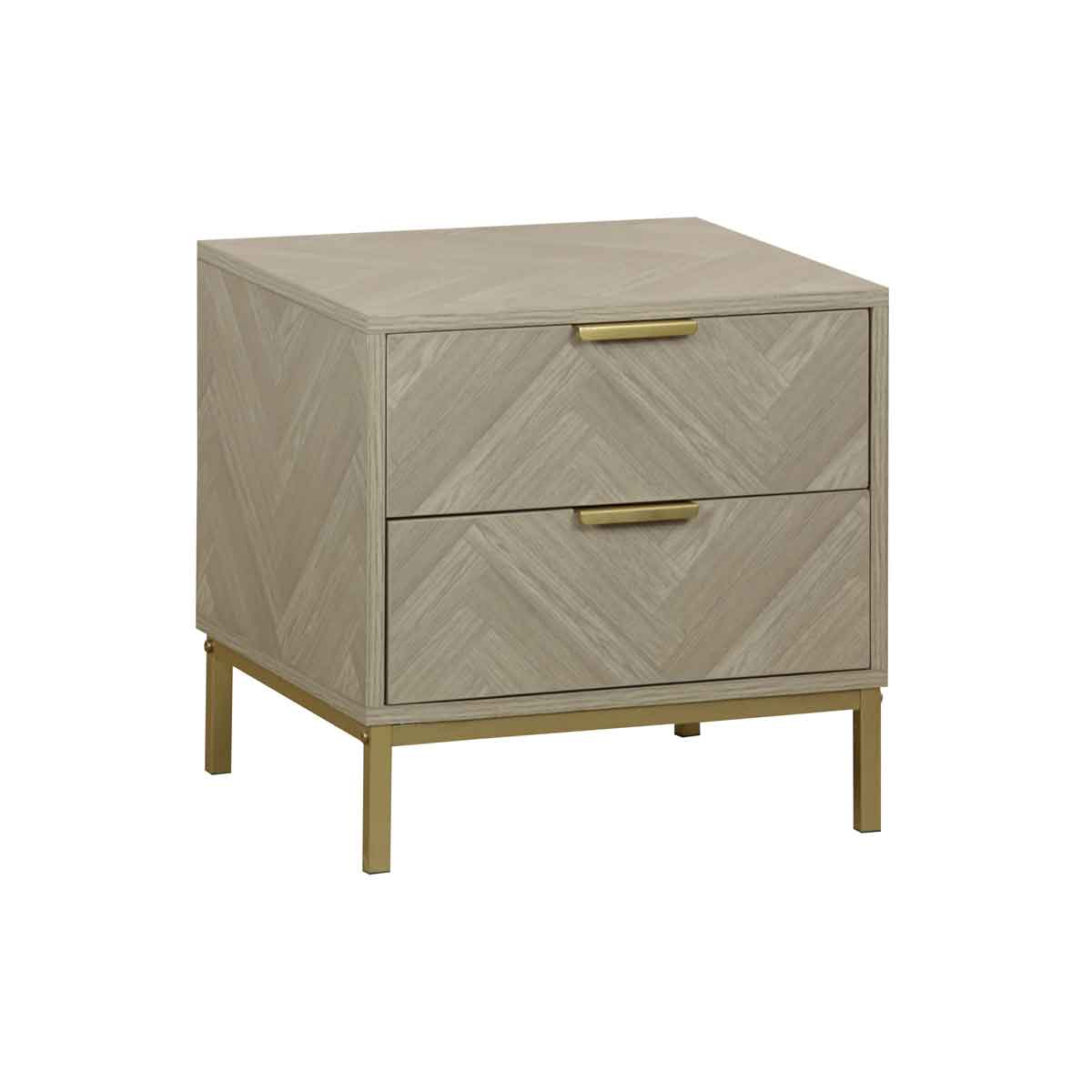 Mesa de cabeceira CHEVRON bege em mdf
