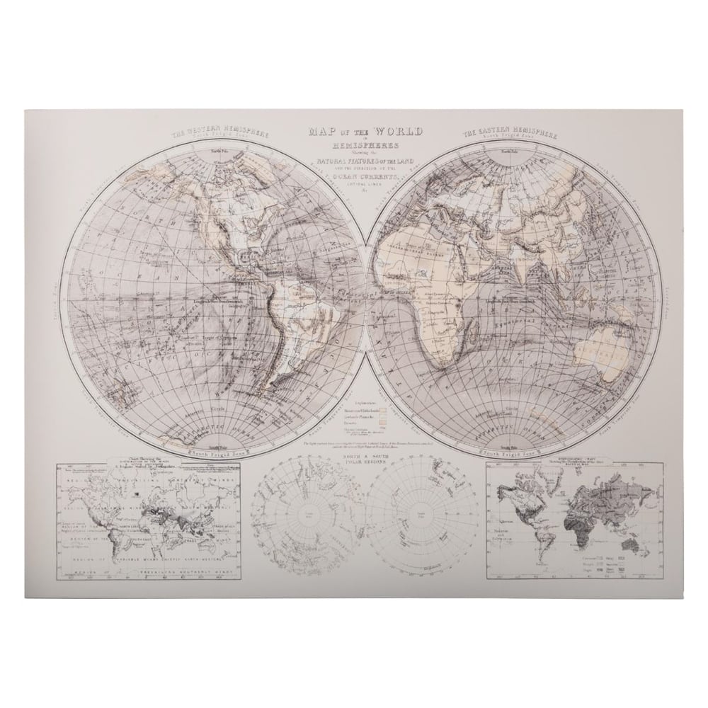 Quadro decorativo mapa mundo