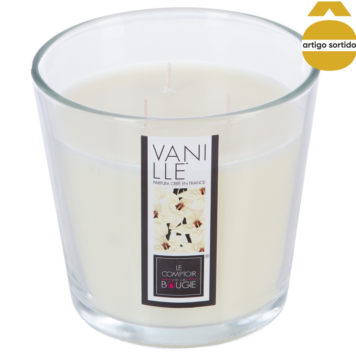 Vela perfumada em copo de vidro 500g
