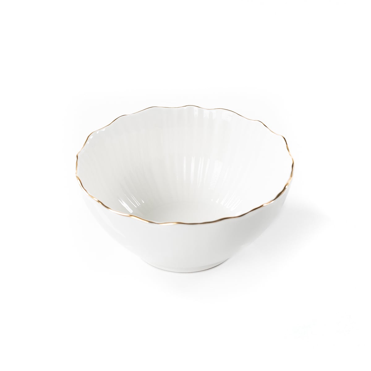 Ta&ccedil;a AUBREY branca de gr&eacute;s 15cm