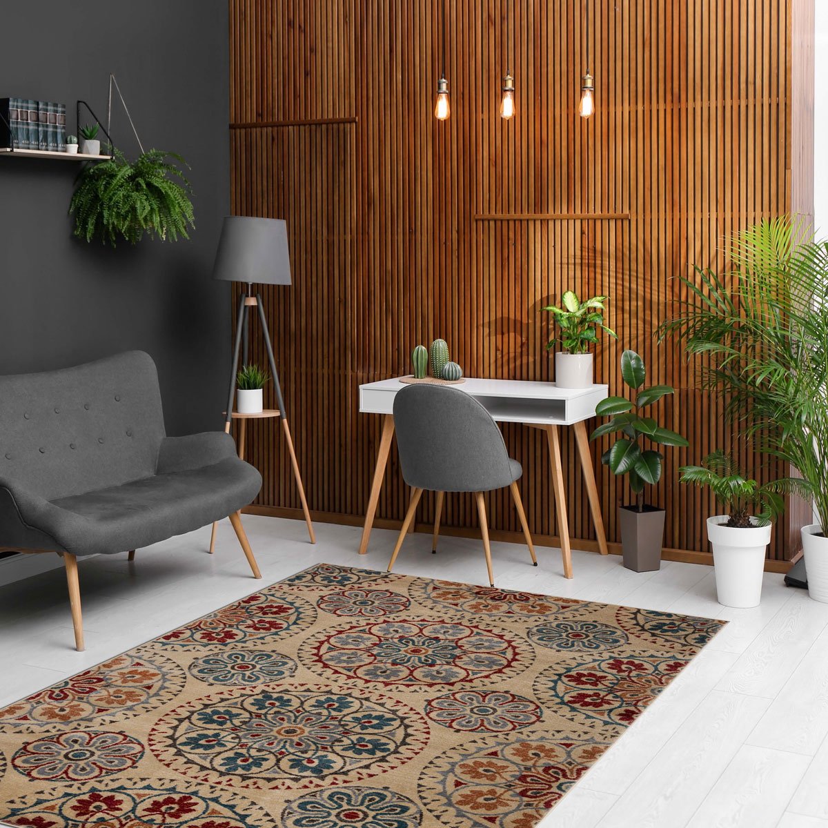 Tapete LENE vermelho e azul 160x235cm