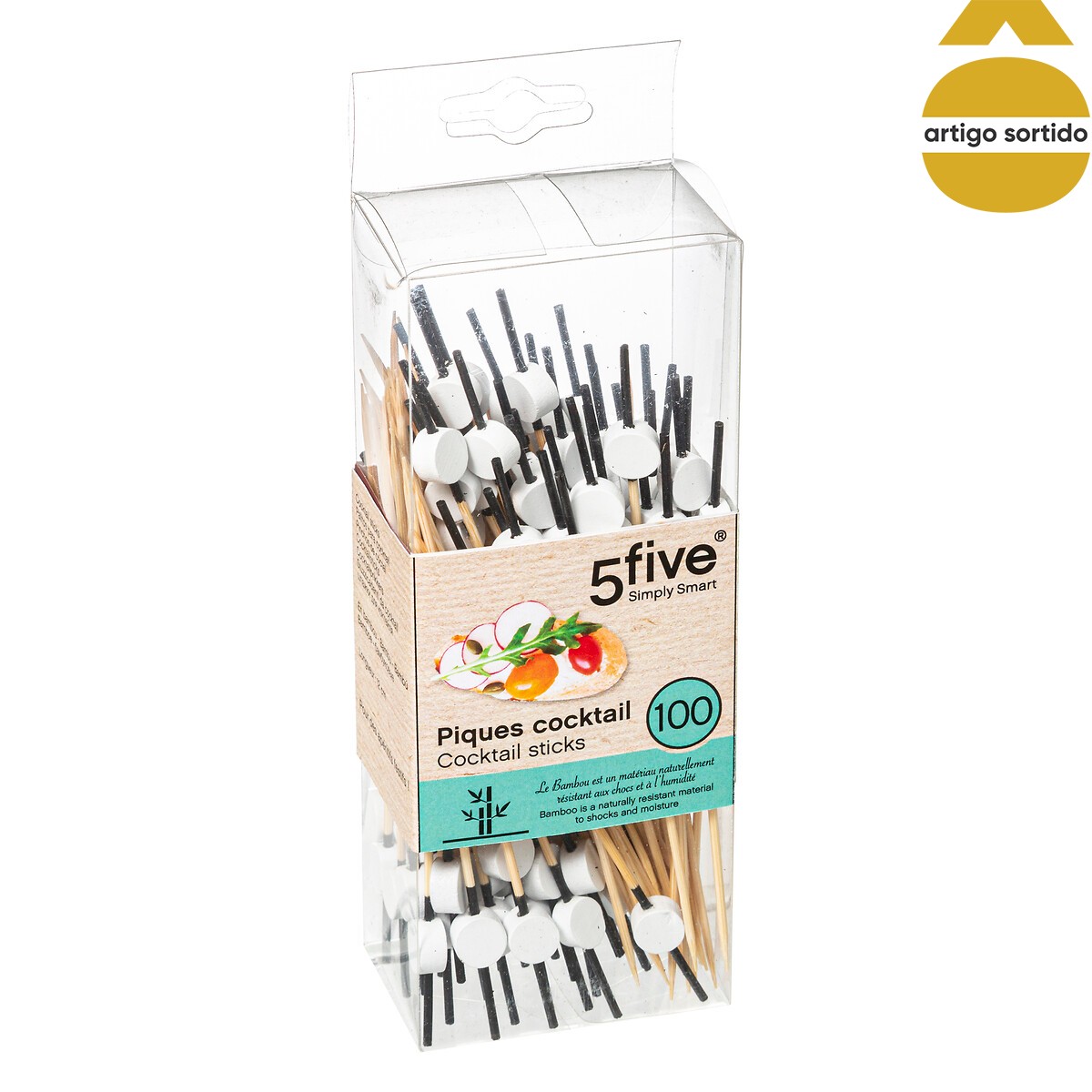 Conjunto de 100 palitos para cocktail