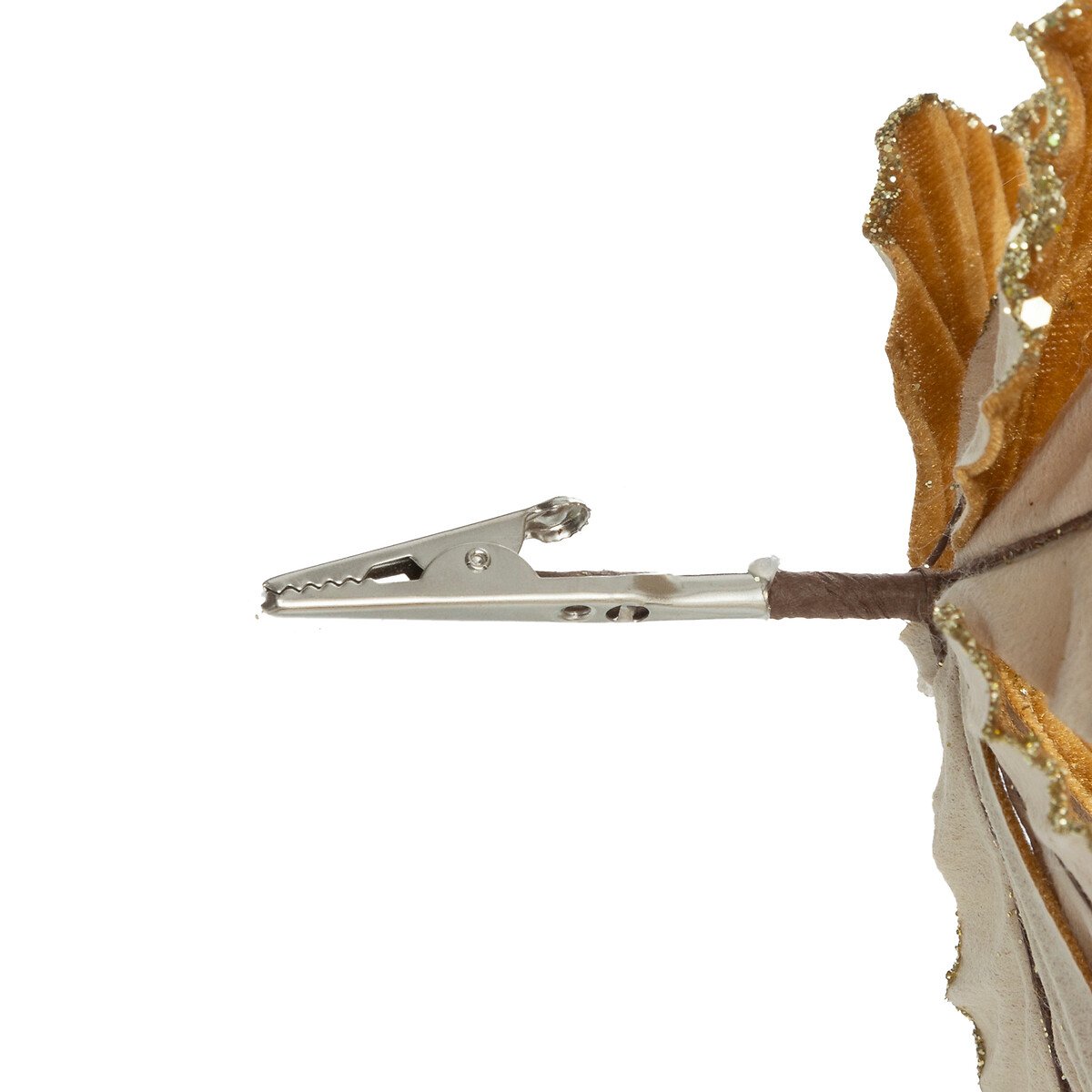 Flor poisénttia com mola castanha 20x13cm