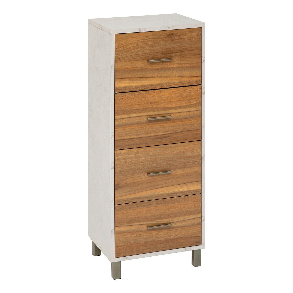 M&oacute;vel com 4 gavetas C&Ocirc;ME castanho