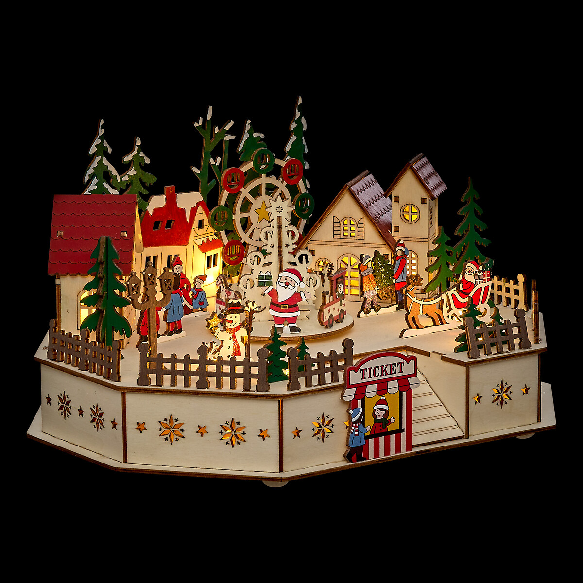 Vila de natal decorativa 29x23x17cm