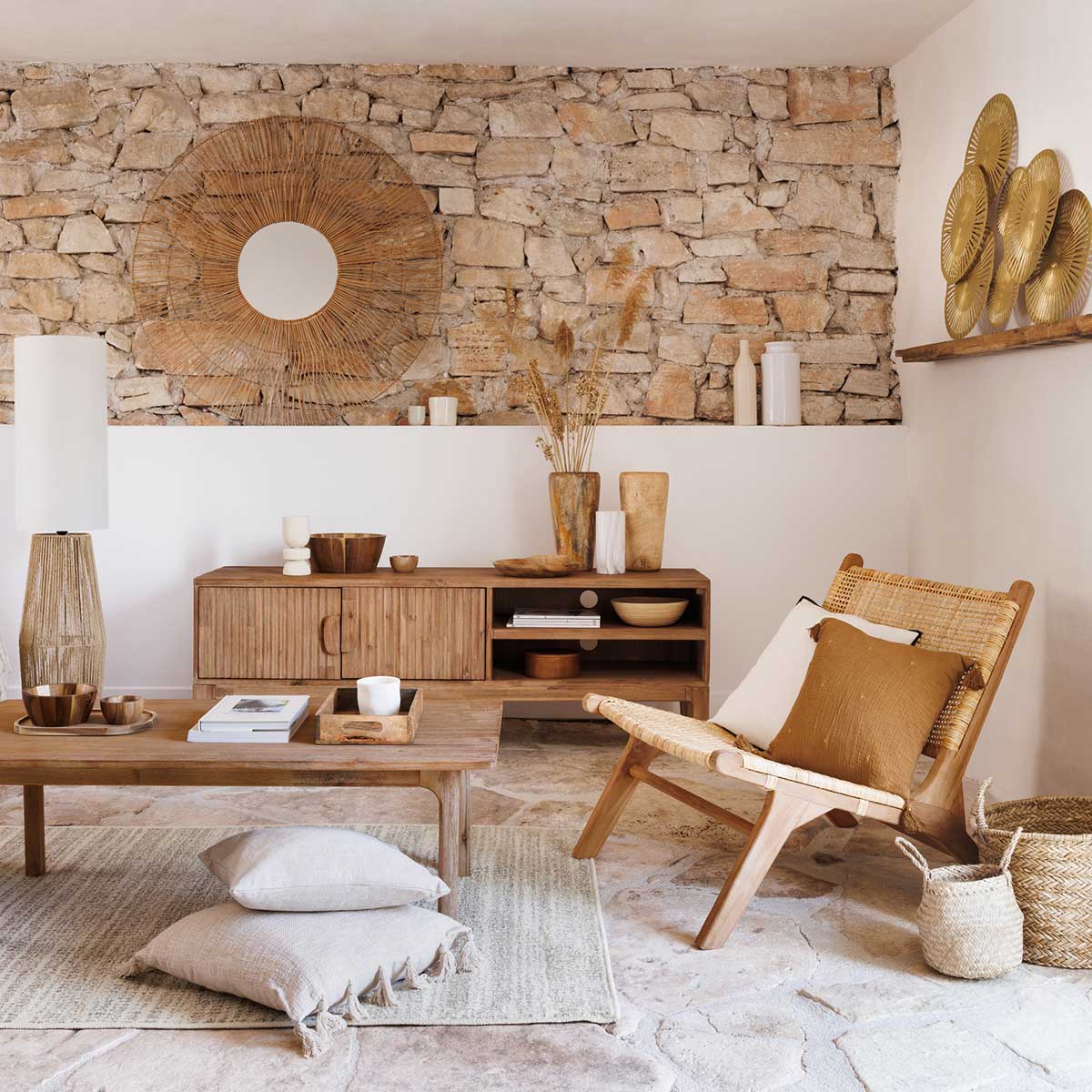 Almofada DOLCE RIVIERA marfim bordada 45x45cm