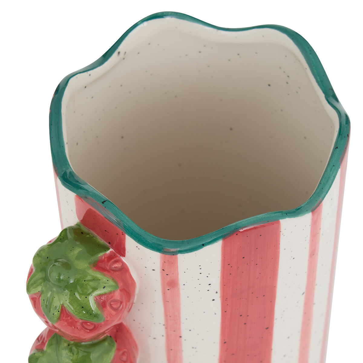 Jarra com morangos 3d FRUITY em cer&acirc;mica 23cm
