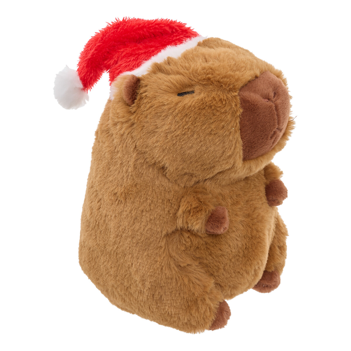 Figura Capivara com gorro de natal 21cm