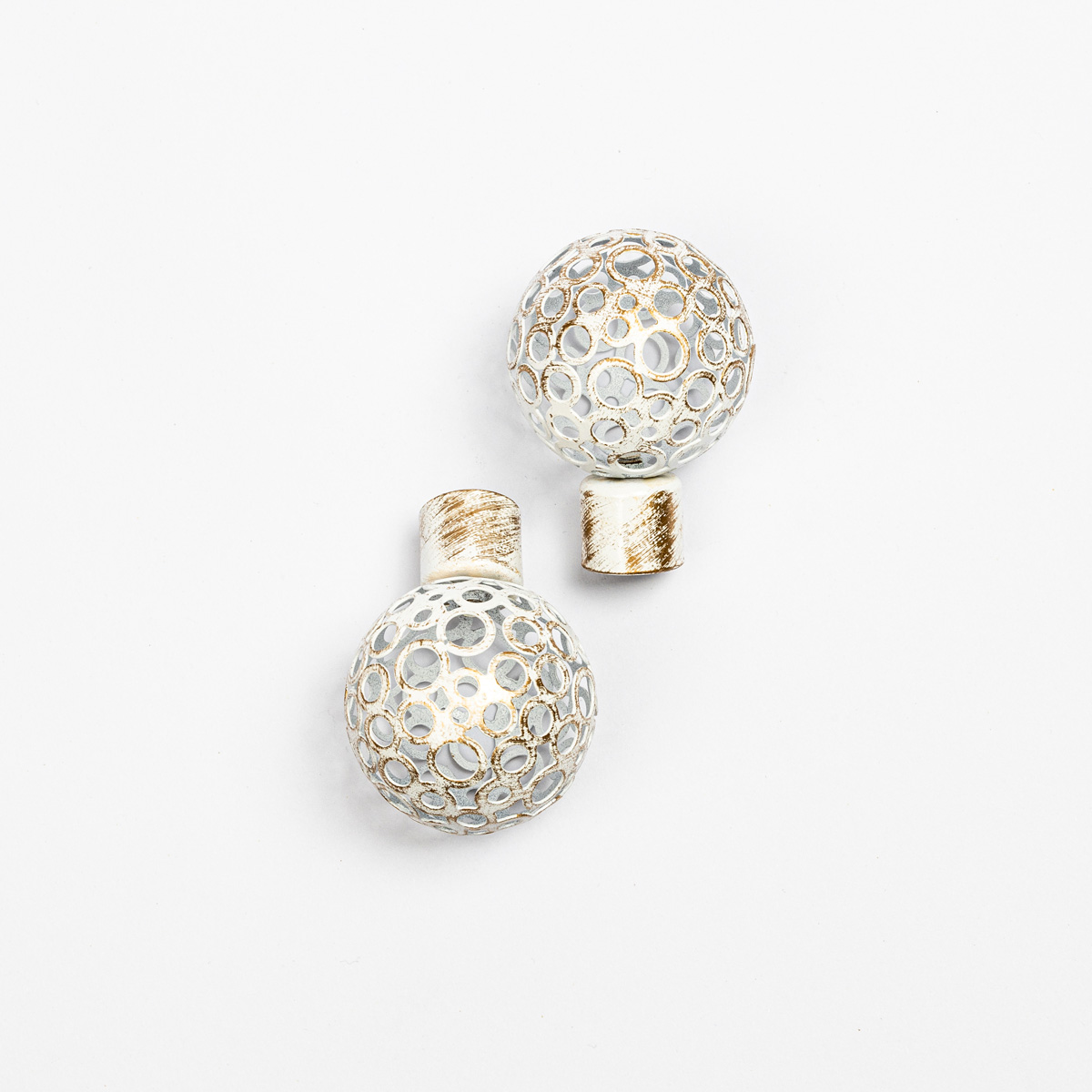 Conjunto de 2 terminais BOULE branco/ouro