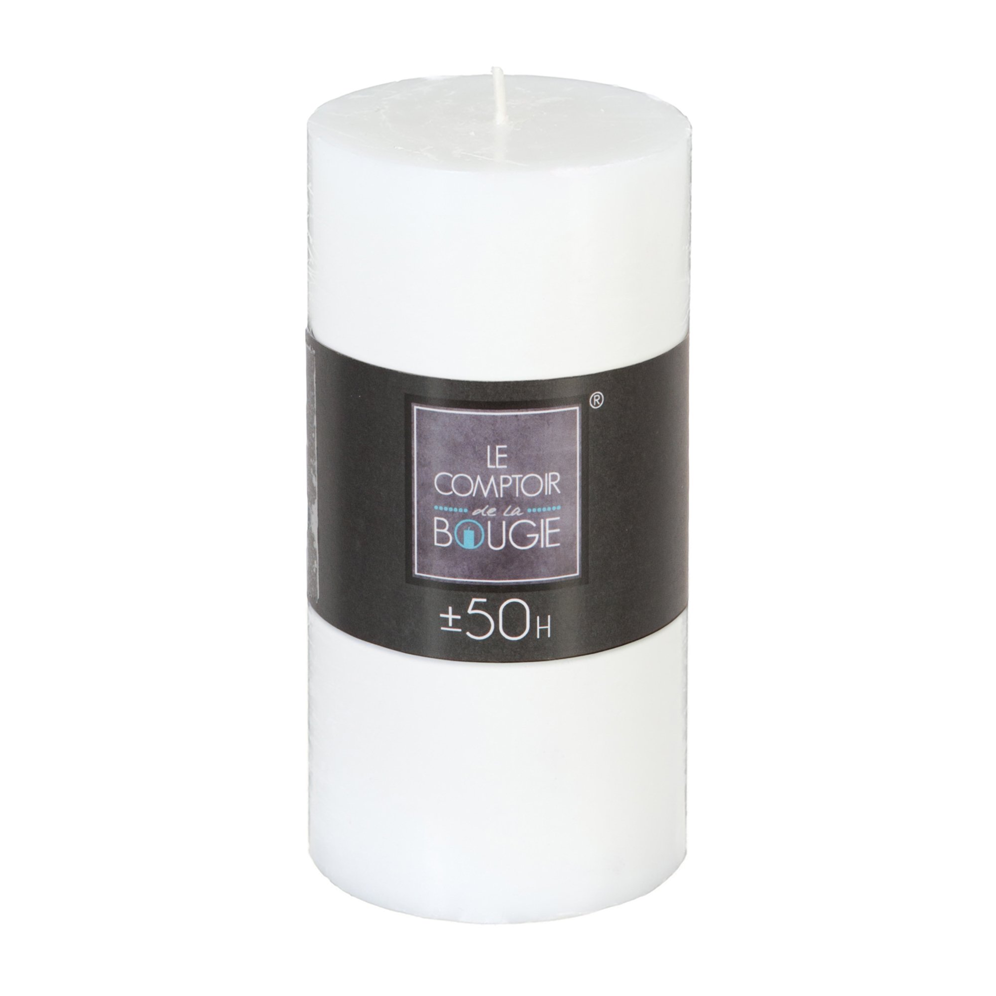 Vela rústica branca cilindrica