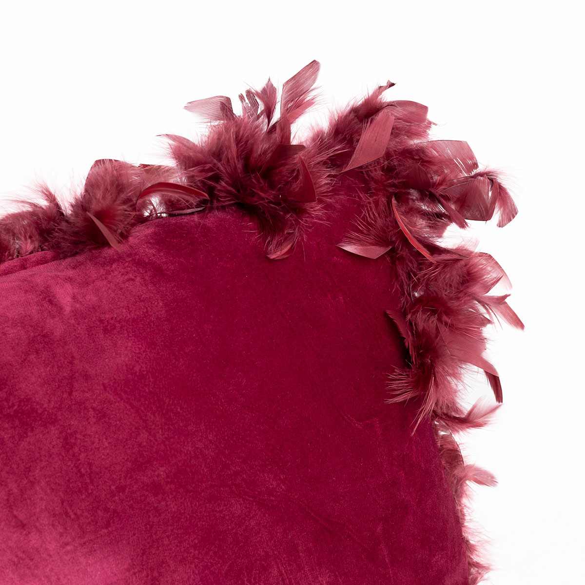 Almofada bordeaux em veludo 40x40cm